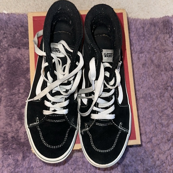 Vans Filmore Hi High Top Black/ White Sneakers Size 5 Unisex - Picture 12 of 16